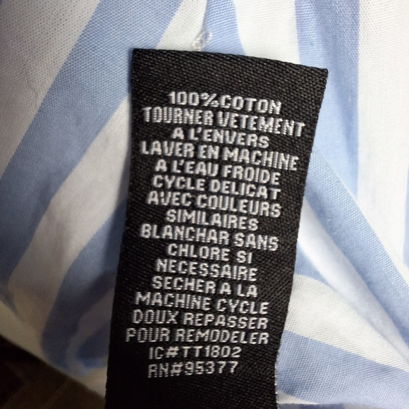 Sanctuary Blue Stripe Ruffle Crossover Pirate Shirt Top Blouse - Size  L - Picture 5 of 10